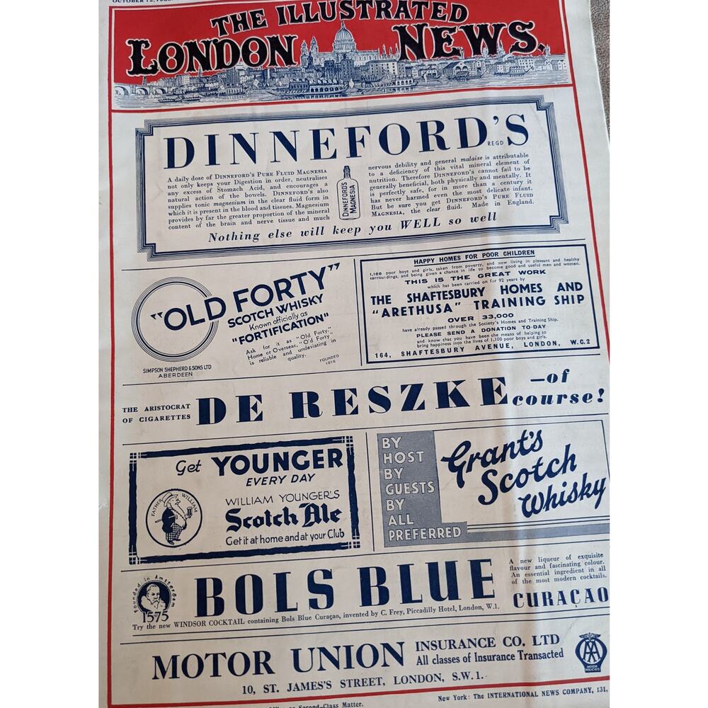 Vintage Illustrated London News Magazine Issue History October 12 1935 - Picture 14 of 16